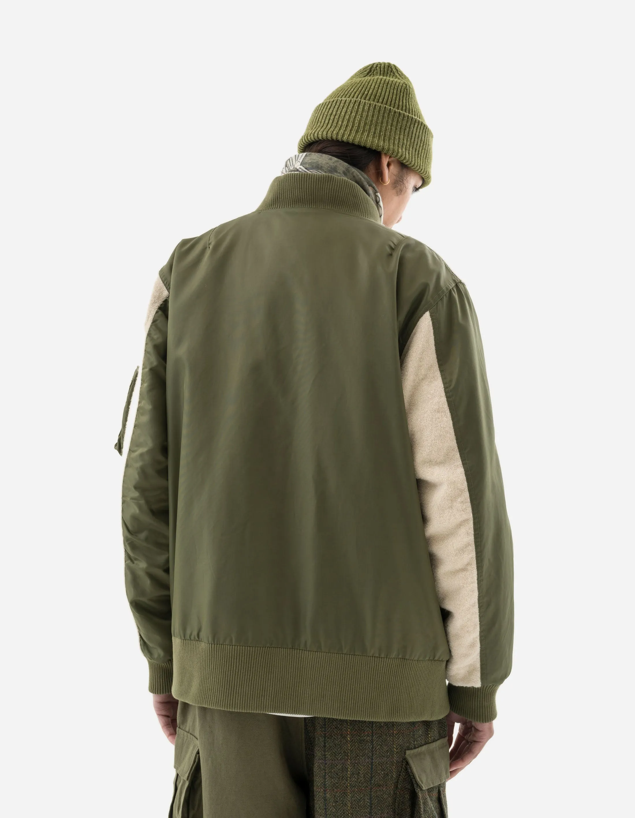 5257 Fleece CWU Flight Kimono Olive/Ecru