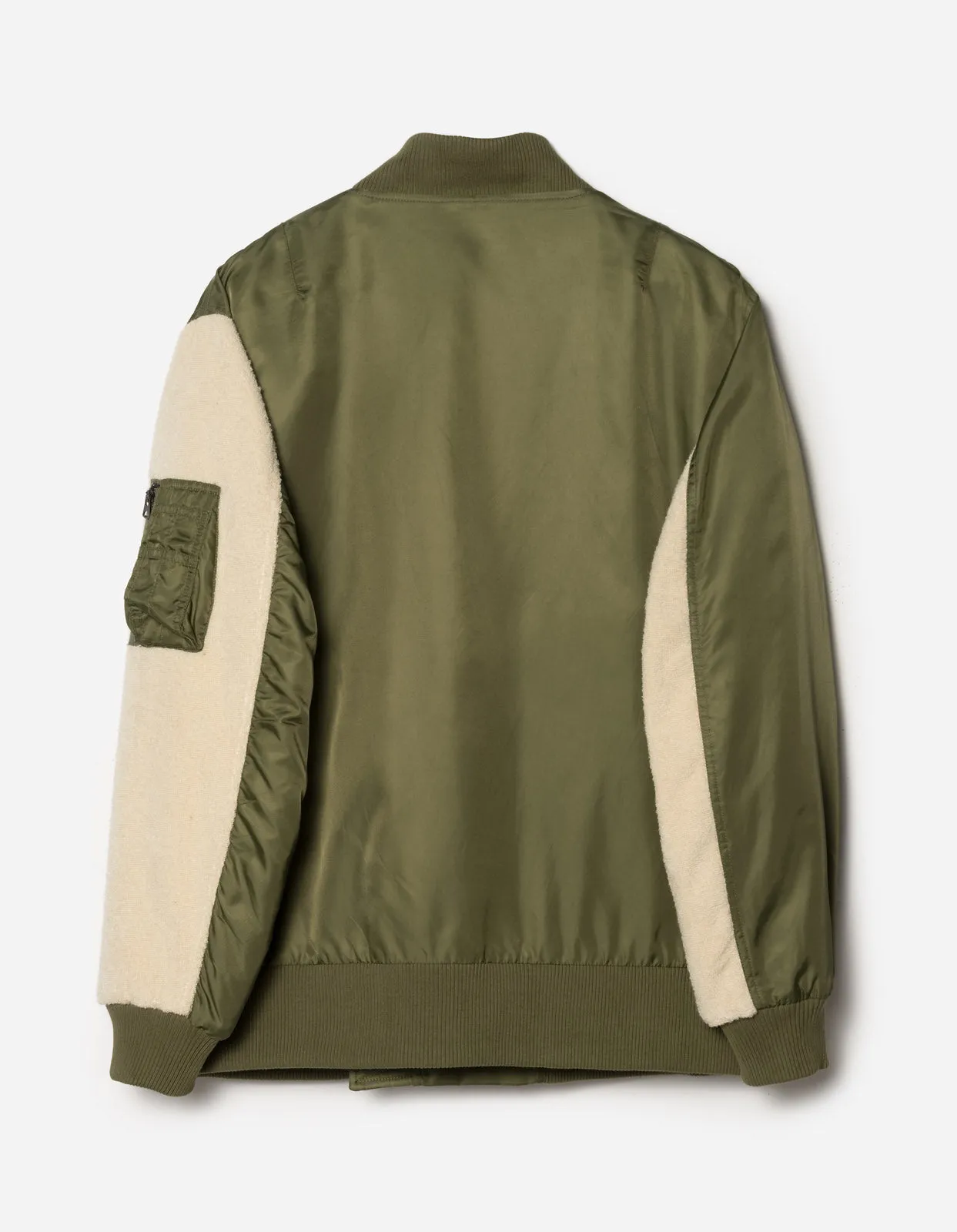 5257 Fleece CWU Flight Kimono Olive/Ecru