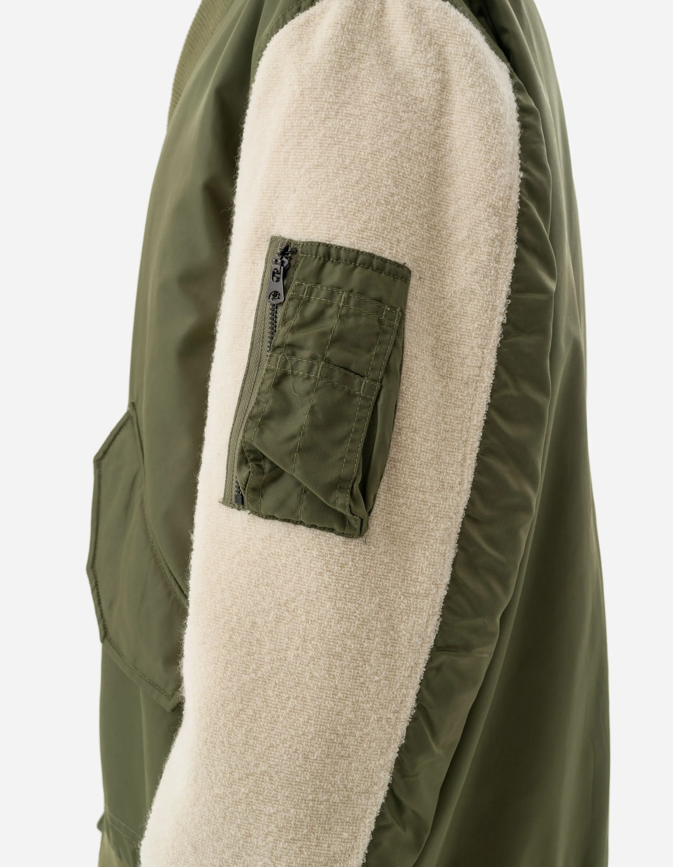 5257 Fleece CWU Flight Kimono Olive/Ecru