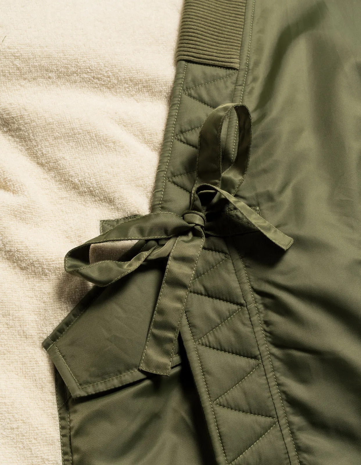 5257 Fleece CWU Flight Kimono Olive/Ecru