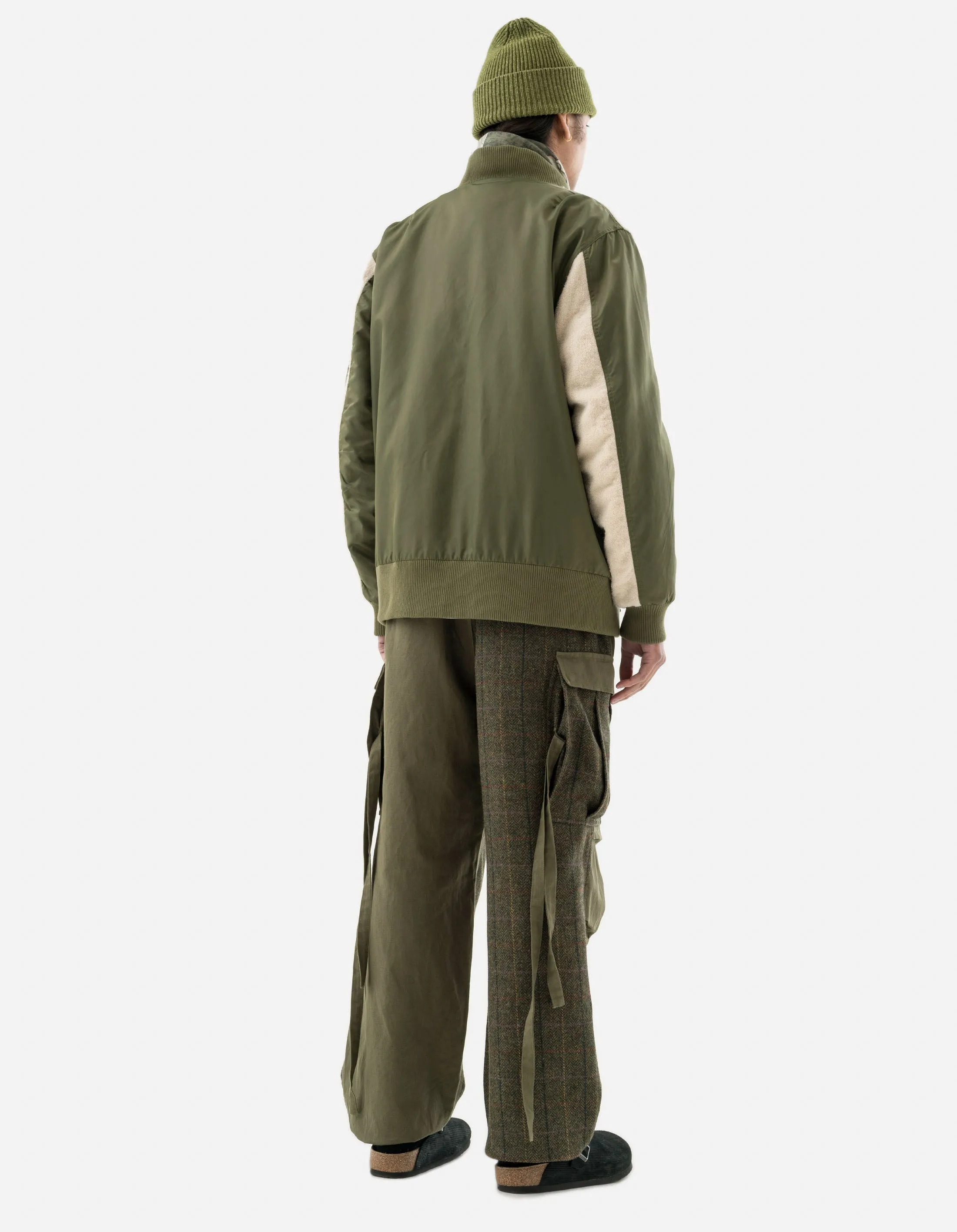 5257 Fleece CWU Flight Kimono Olive/Ecru