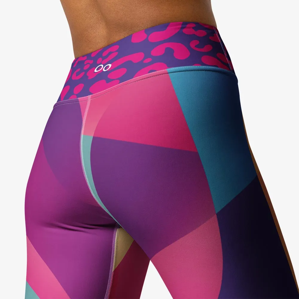 Animal Printed Capris "Wild Patchwork" Blues/Purple/Magenta