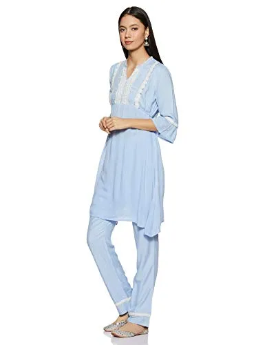 Aurelia Women's Rayon straight Salwar Suit Set (19FED10121-600631_ T-Purple_ Small)