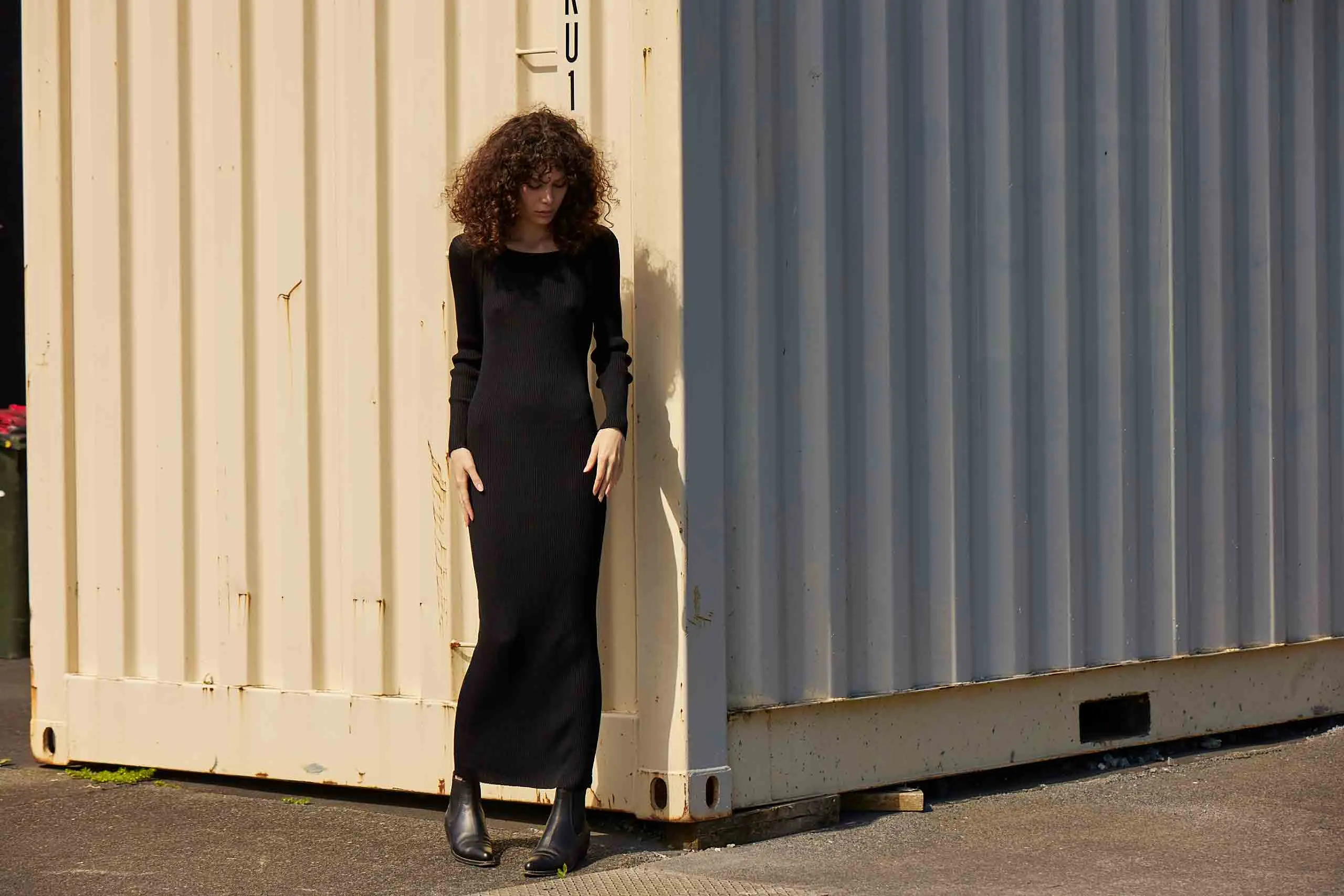 BALLERINA DRESS DOUBLE KNIT - BLACK