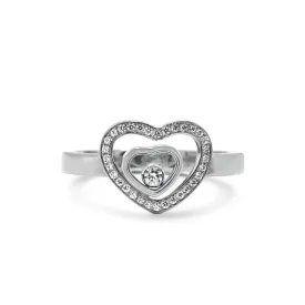 Chopard 18ct White Gold Happy Diamond Heart Ring