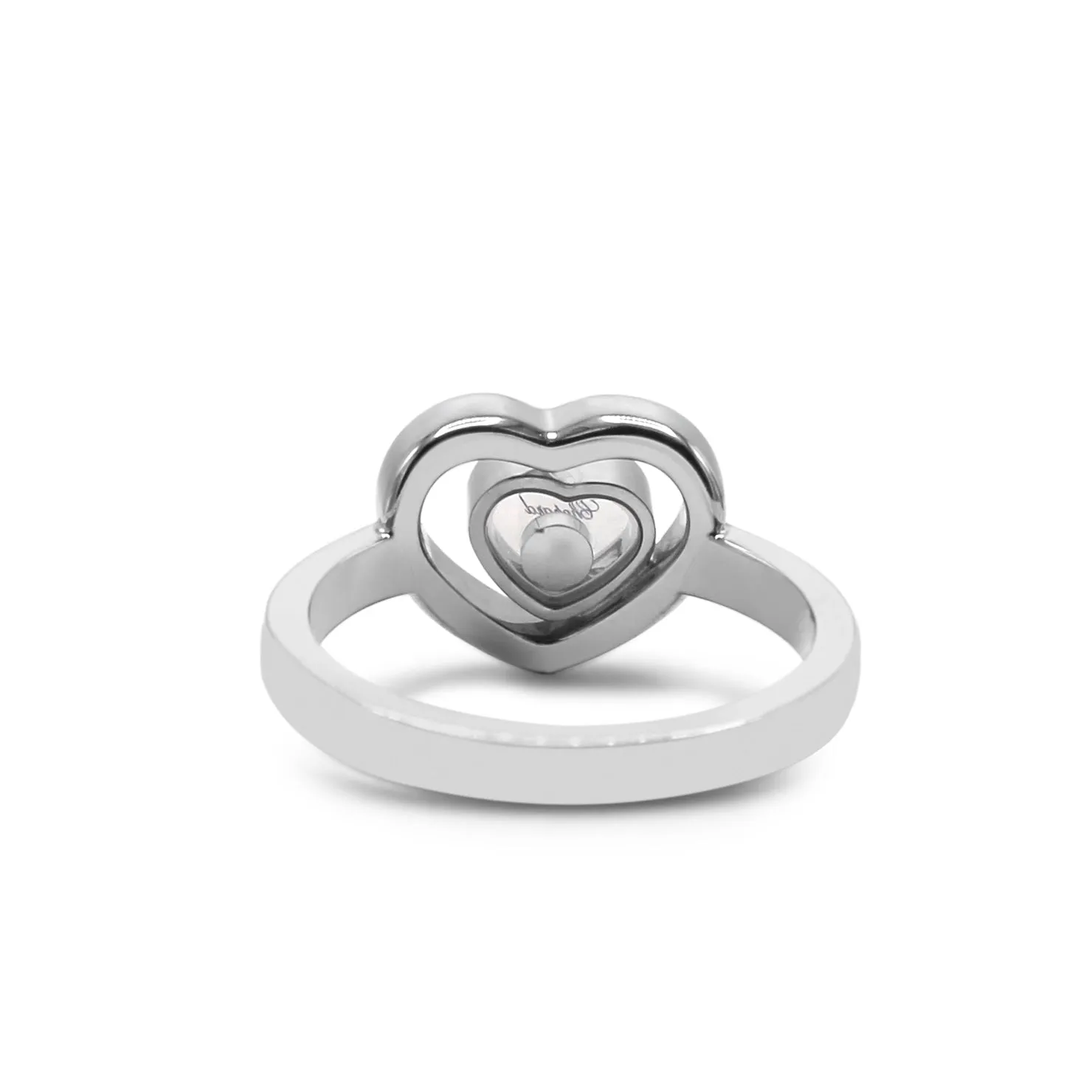 Chopard 18ct White Gold Happy Diamond Heart Ring