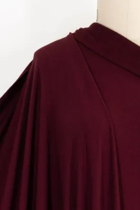 Claret Rayon/Cotton French Terry Knit