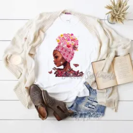 Floral Breast Cancer Tee