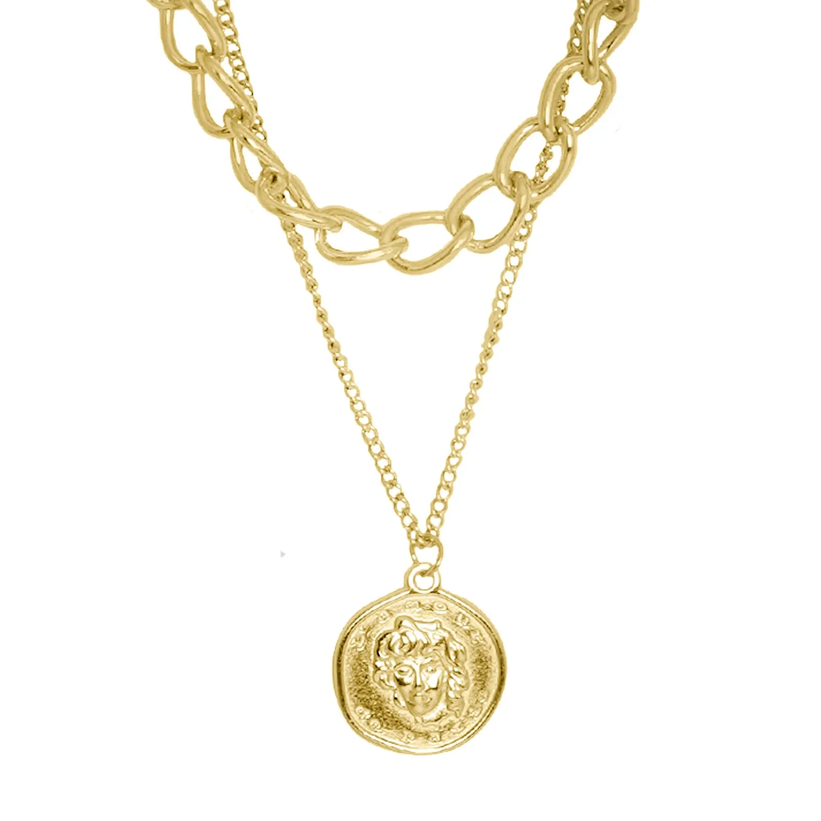 Joker & Witch Nodo Chain Link Gold Layered Necklace