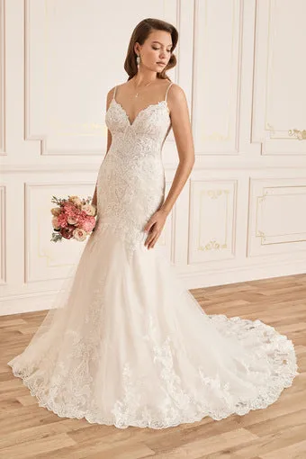 Luxurious Mermaid Spaghetti Straps Lace Wedding Dress Backless Bridal Dress