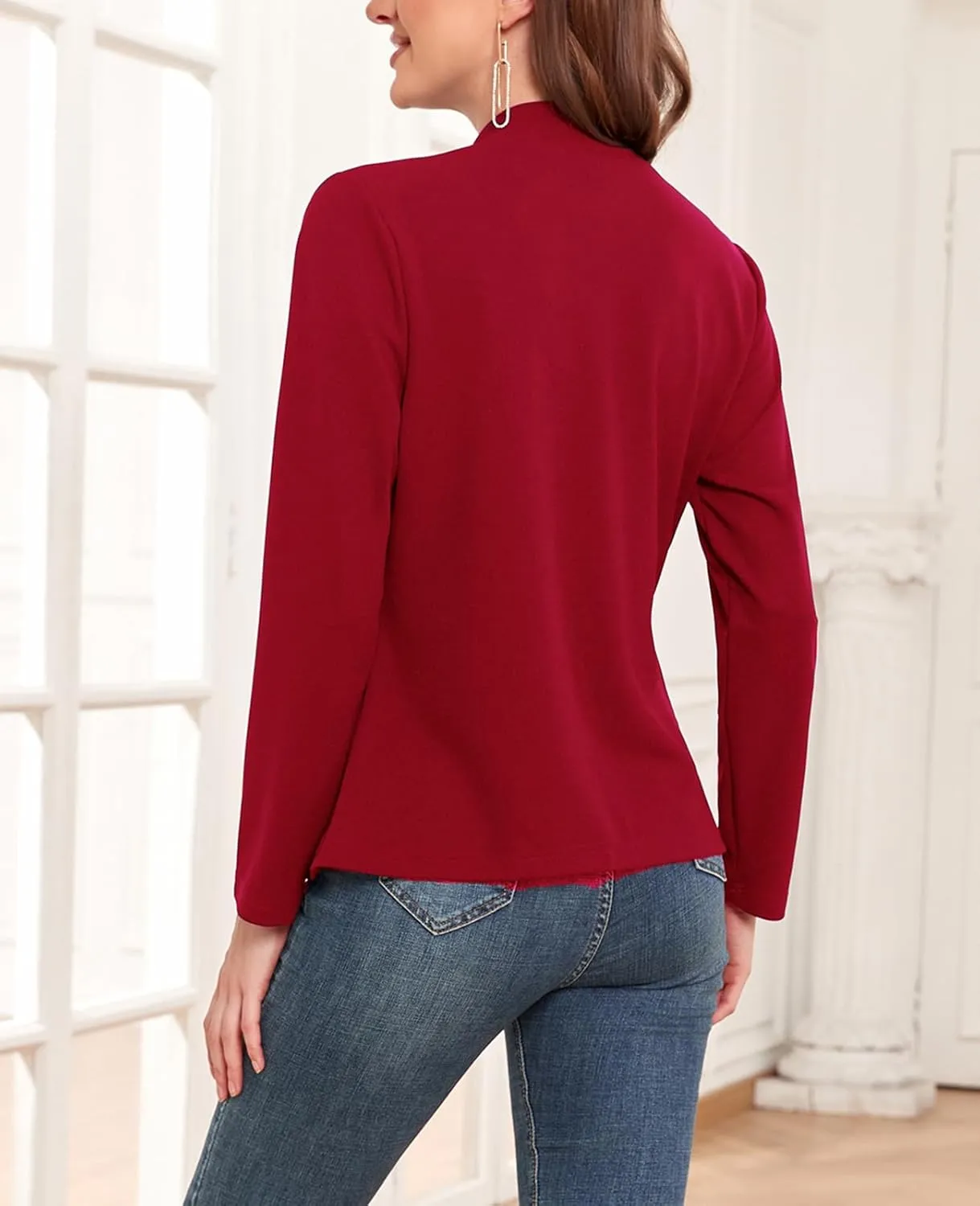 MINTLIMIT Women's Casual Blazer Long Sleeve Open Front Business Work Office Blazer Jacket with Pockets 2025
