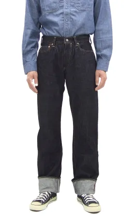Momotaro Jeans G019-MZ Men's Classic Relaxed Straight Fit One-Washed 14.7 oz. Deep Indigo Denim Pants