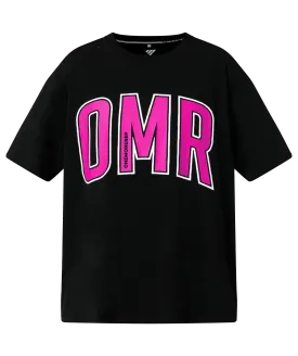 Oversized Pump Tee Black/Bubblegum Pink