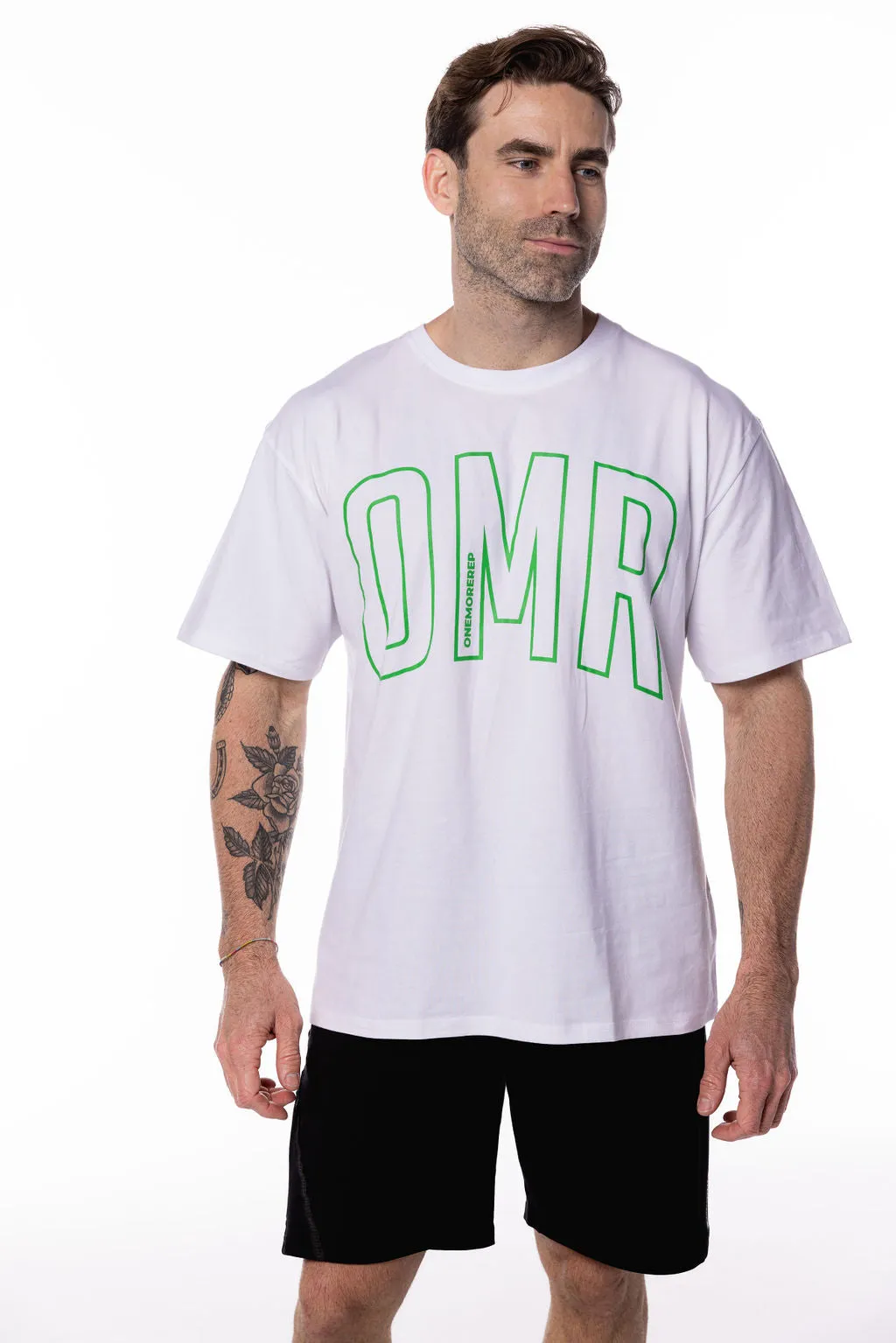 Oversized Pump Tee White/Green