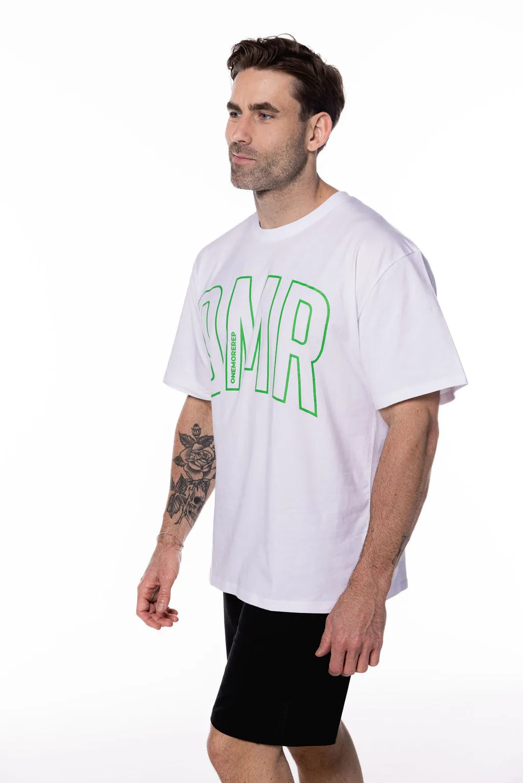 Oversized Pump Tee White/Green