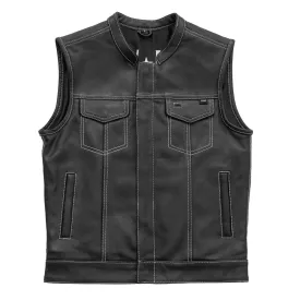 POW - Men's Leather Motorcycle Vest - Limited Edition