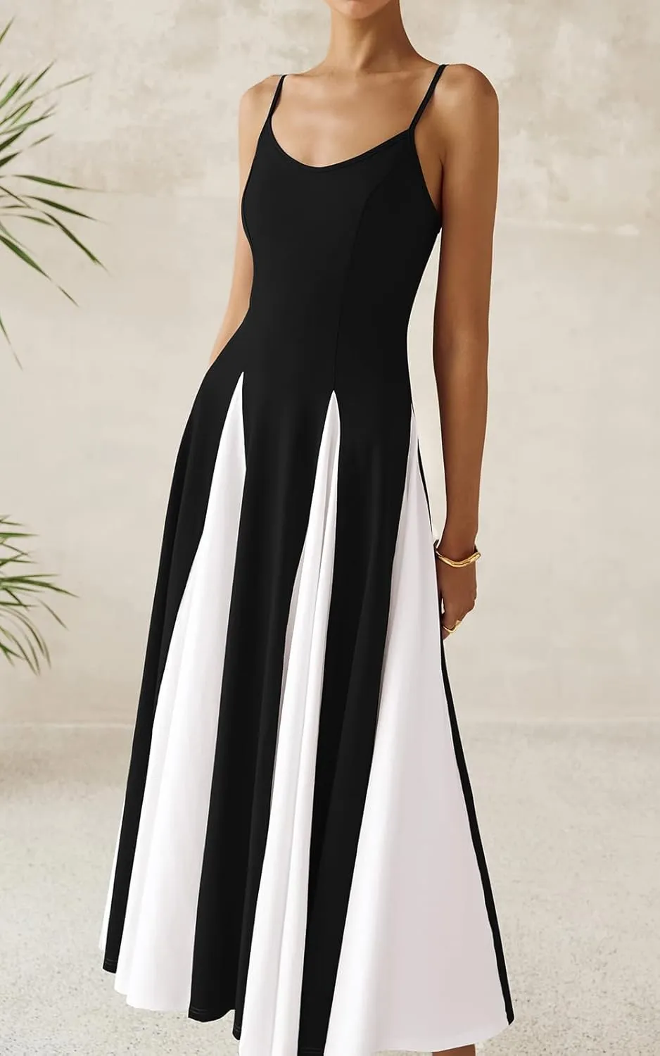 PRETTYGARDEN Spaghetti Strap Backless Summer Dresses for Women 2025 Flowy Maxi Dresses Sleeveless Wedding Guest Dress