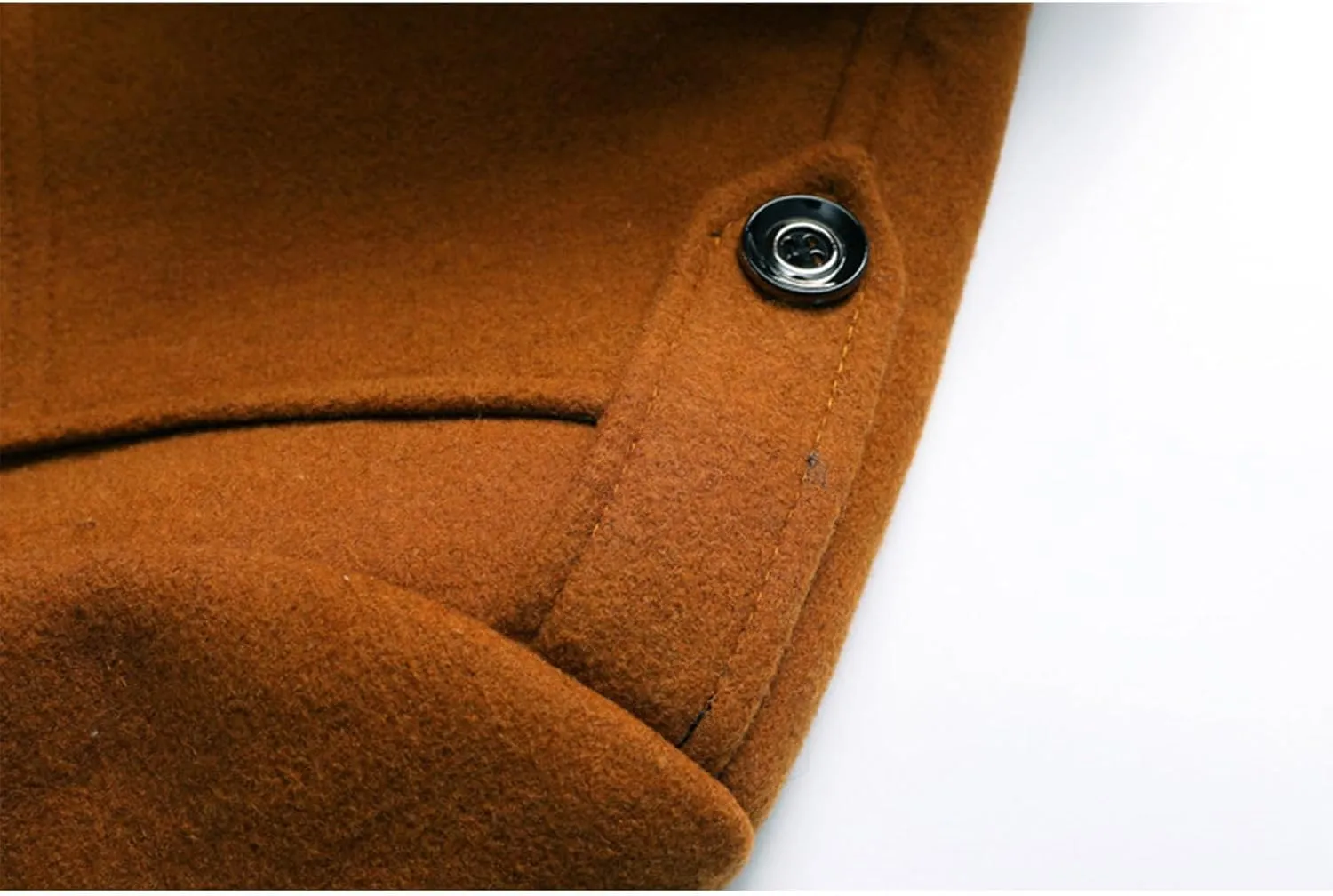 SOMTHRON Men's Wool Blend Trench Coat Slim fit Single Breasted Notch Lapel Winter Jacket Business Pea Coat Overcoat