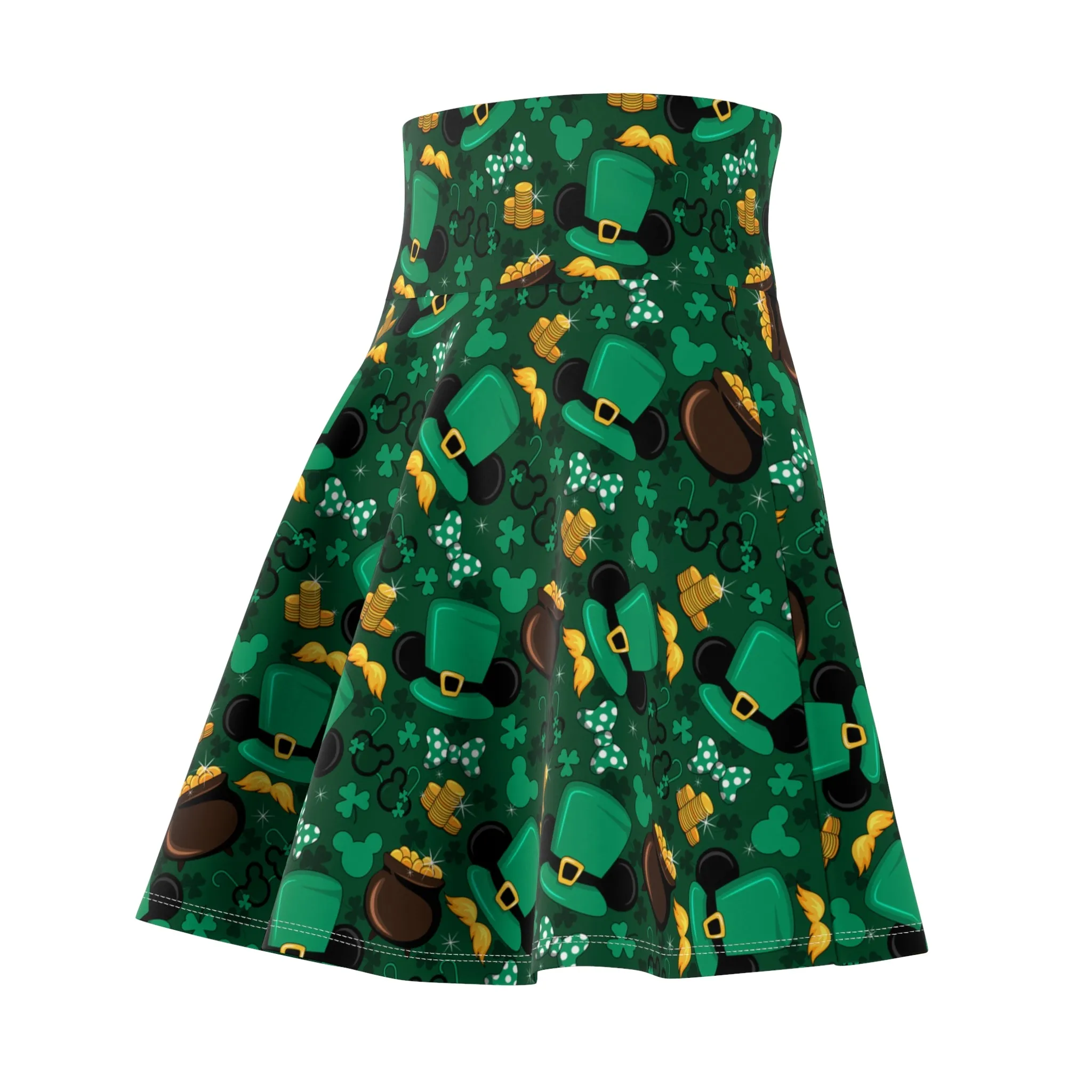 St. Patricks Day Green Women's Skater Skirt