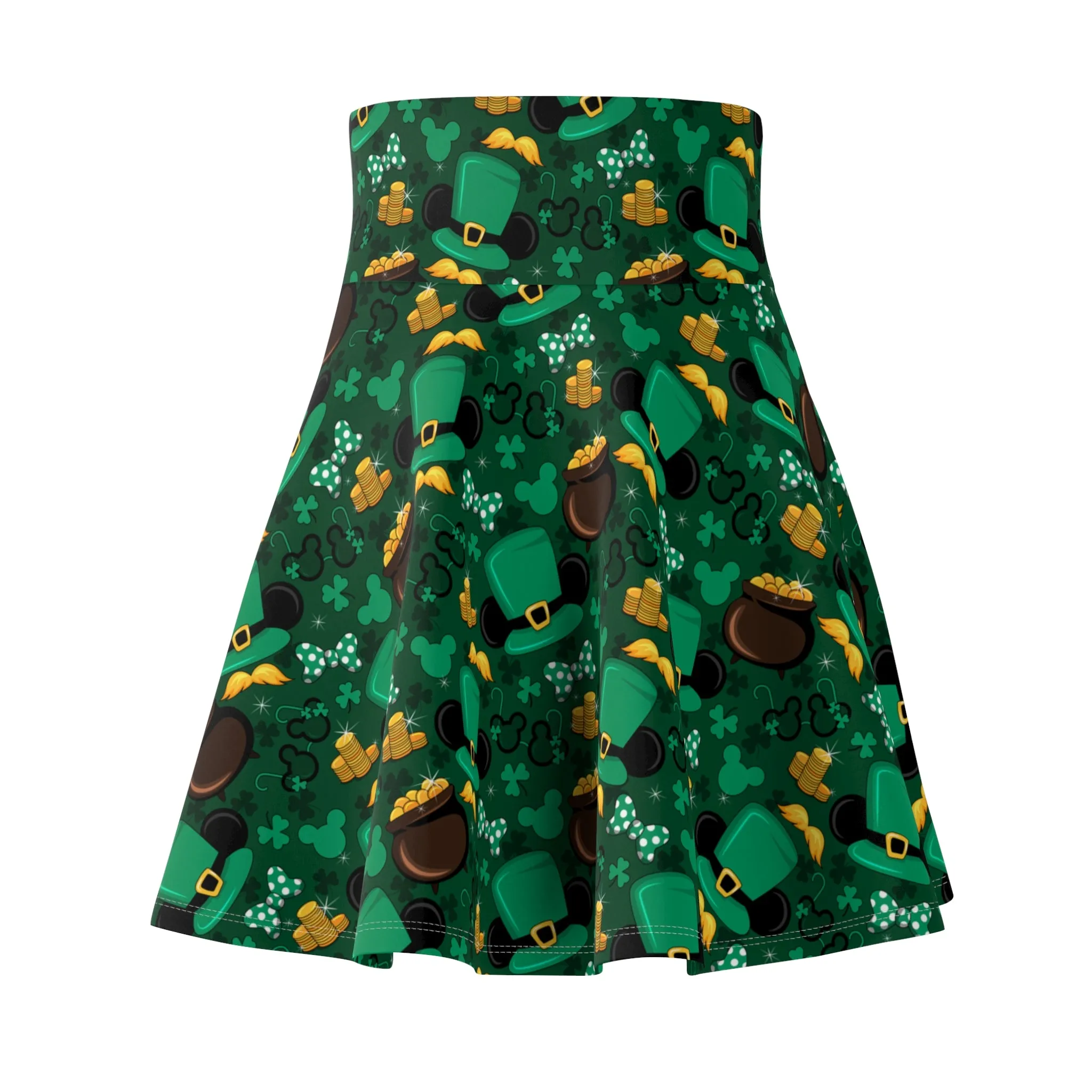 St. Patricks Day Green Women's Skater Skirt