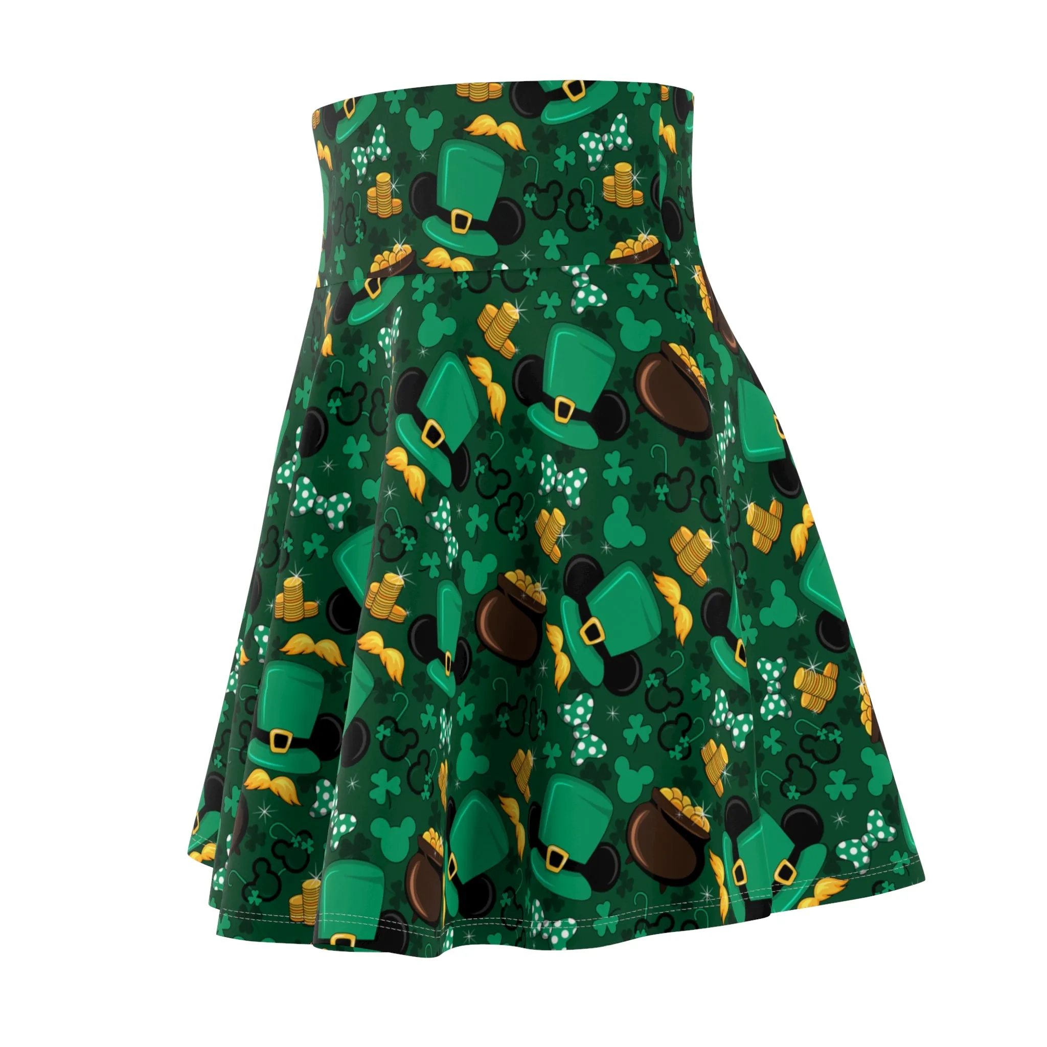 St. Patricks Day Green Women's Skater Skirt