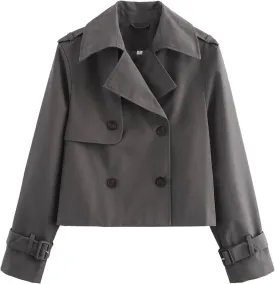 Trench Coat for Women, Short Trench Coat, Cropped Trench Coat for Women, Short Trench Coat for Women 2024