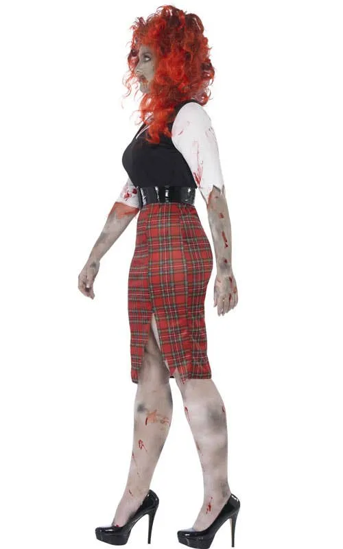 Undead Schoolgirl Womens Plus Size Zombie Costume