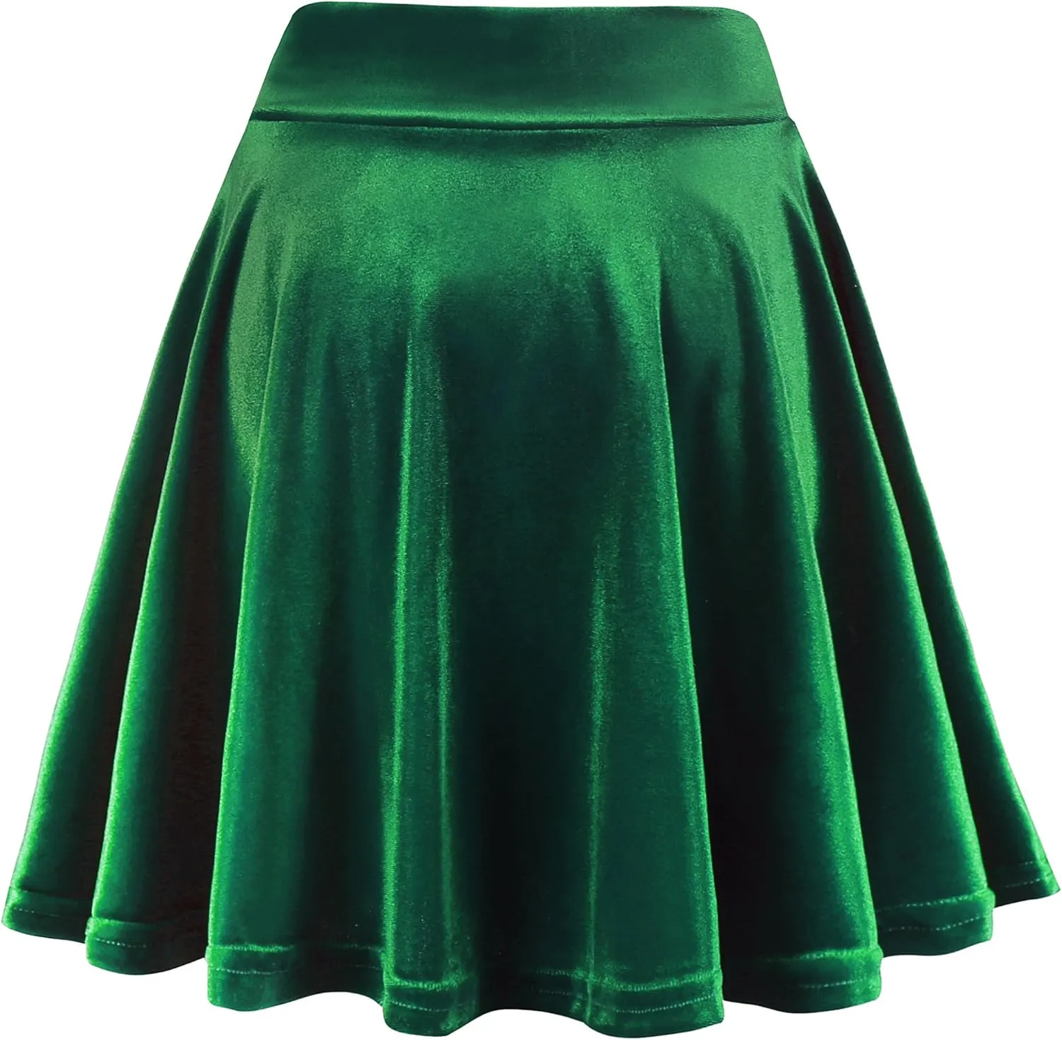 Urban CoCo Women's Vintage Velvet Stretchy Mini Flared Skater Skirt