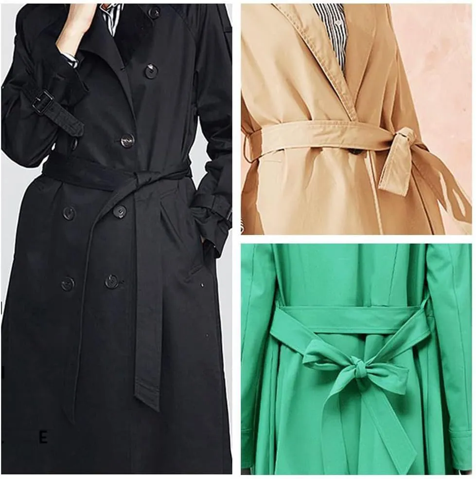 Women Trench Coat Waist Belt Replacement Wide Wind Coat Belt