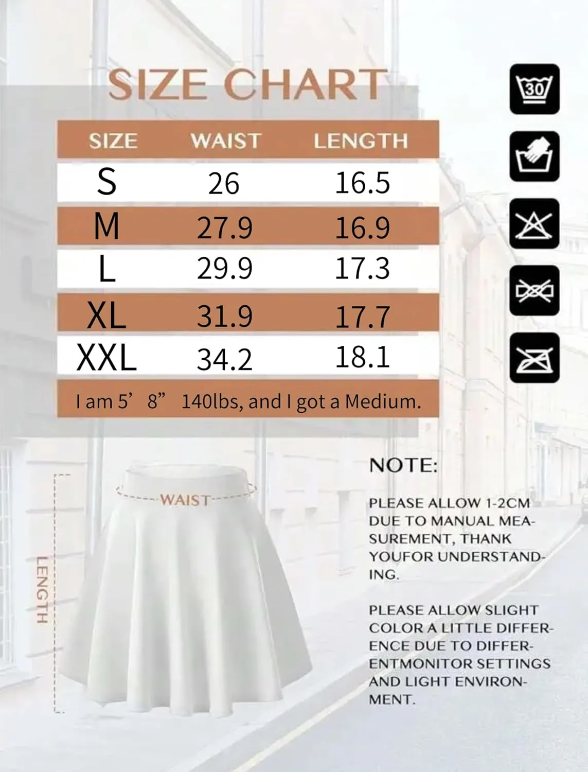 Women's Basic Stretchy Flared Mini Skater Skirt Versatile A-Line Casual Skirt with Fishnet Stockings S-XXL